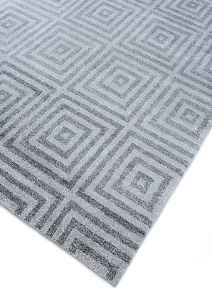 Tappeto in viscosa quadrato  - 345 x 345 cm - argento