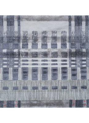 Tappeto in viscosa quadrato  - 90 x 90 cm - multicolore