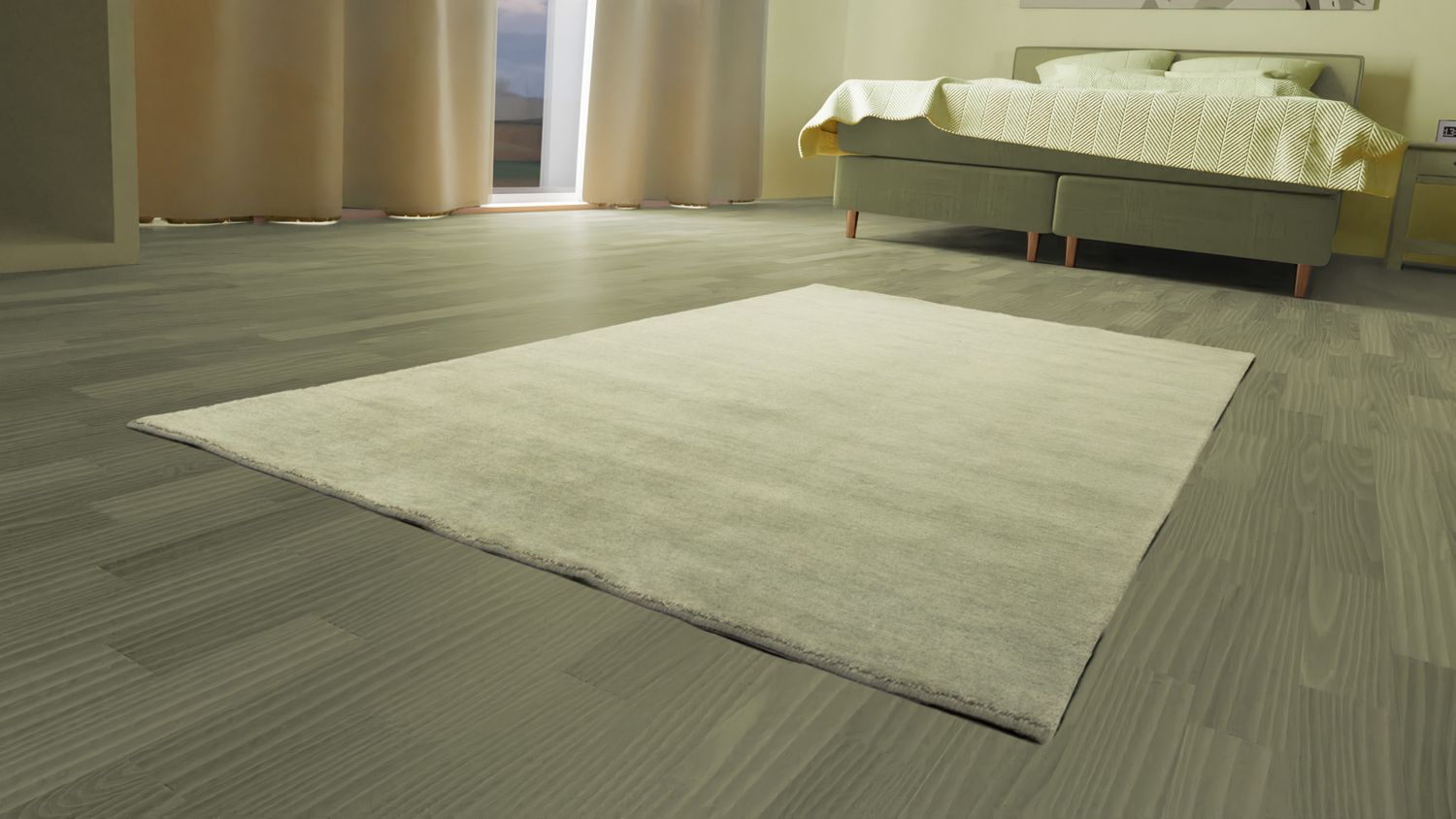 Tappeto Gabbeh - Indus - 160 x 90 cm - argento