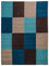 Tappeto Patchwork - 240 x 170 cm - turchese