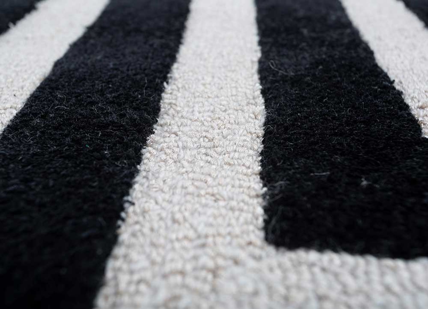 Tappeto di lana - 330 x 240 cm - bianco e nero