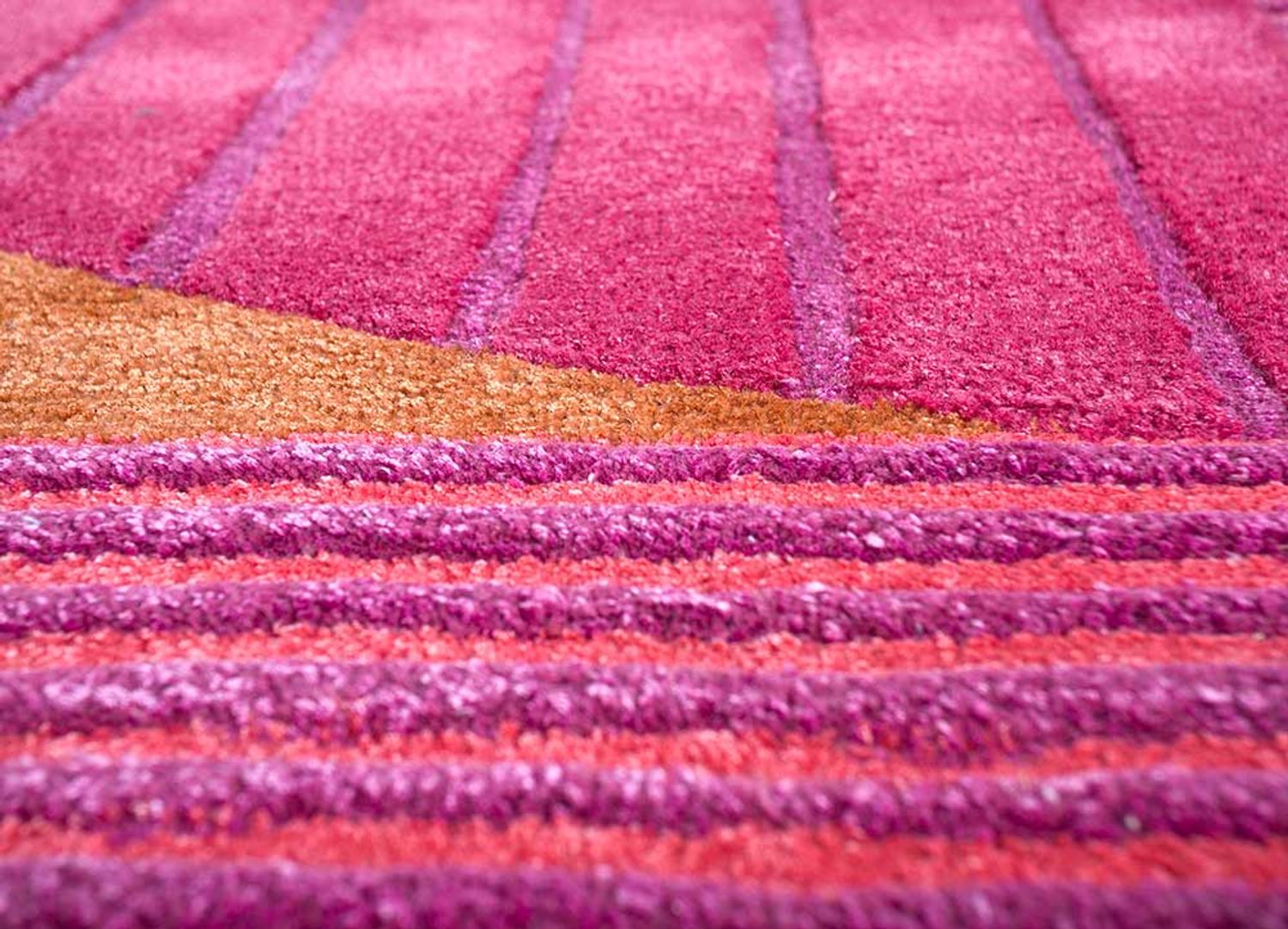 Tappeto di lana forma speciale  - 270 x 180 cm - rosa