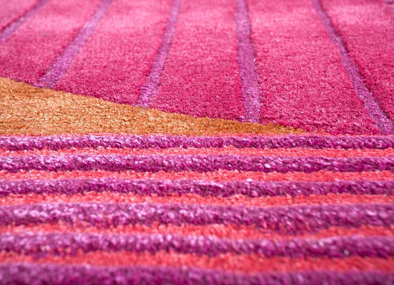 Tappeto di lana forma speciale  - 270 x 180 cm - rosa