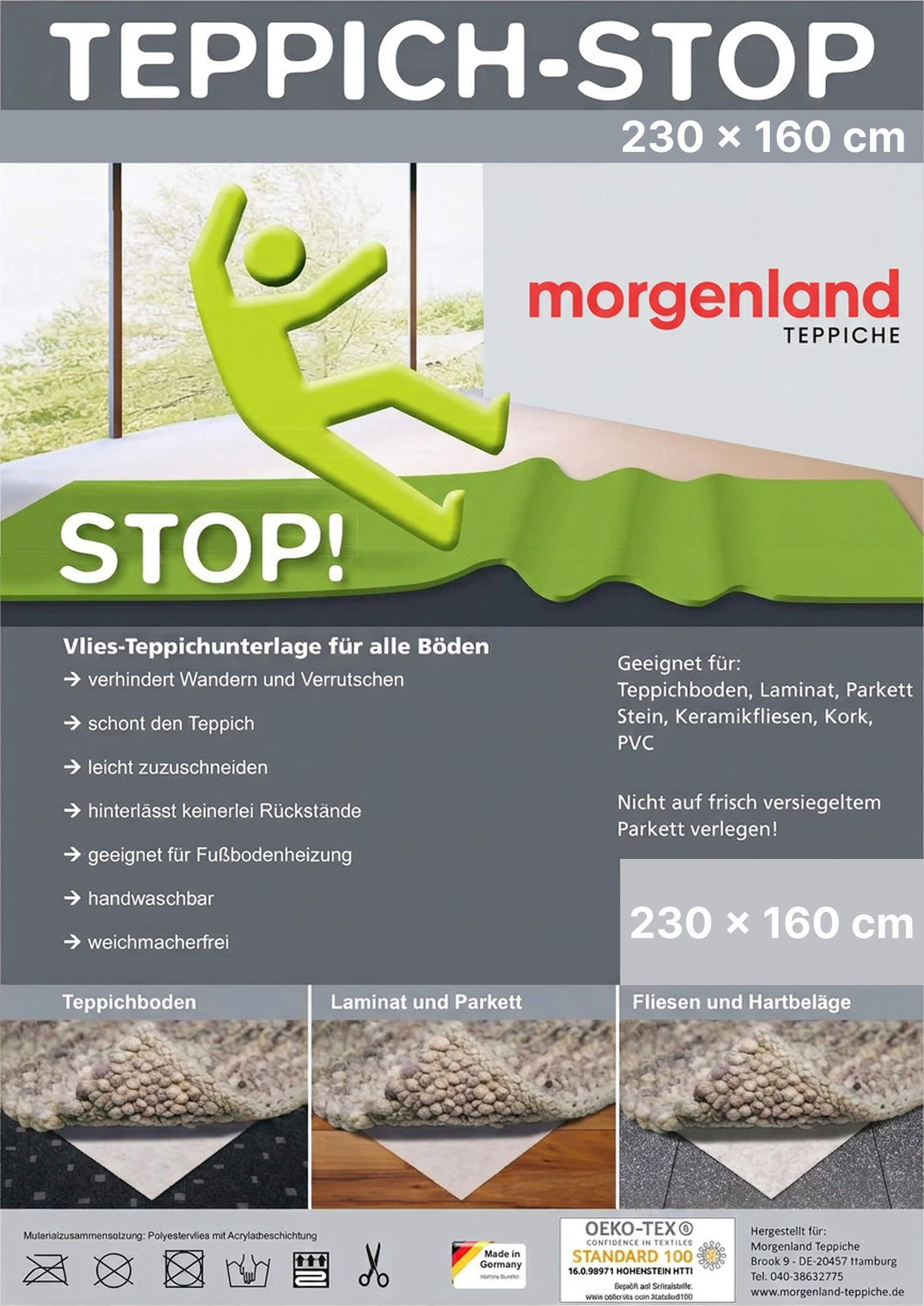 Sottostrato del tappeto - Durability Pro - Langlebigkeit Pro - rettangolo