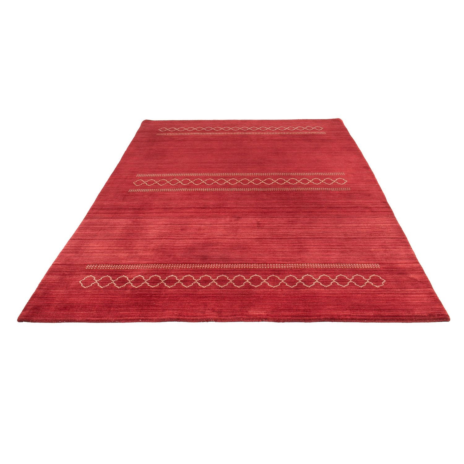 Tappeto Gabbeh - Loribaft Softy - 240 x 170 cm - rosso scuro