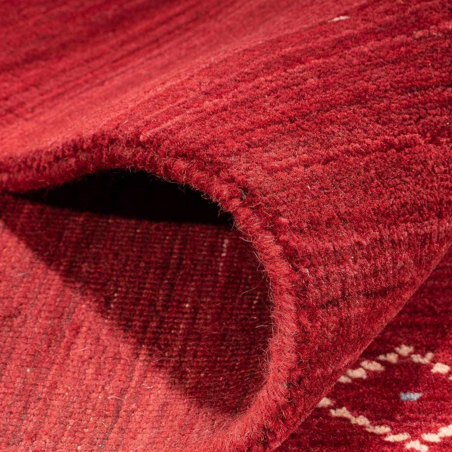Tappeto Gabbeh - Loribaft Softy - 240 x 170 cm - rosso scuro