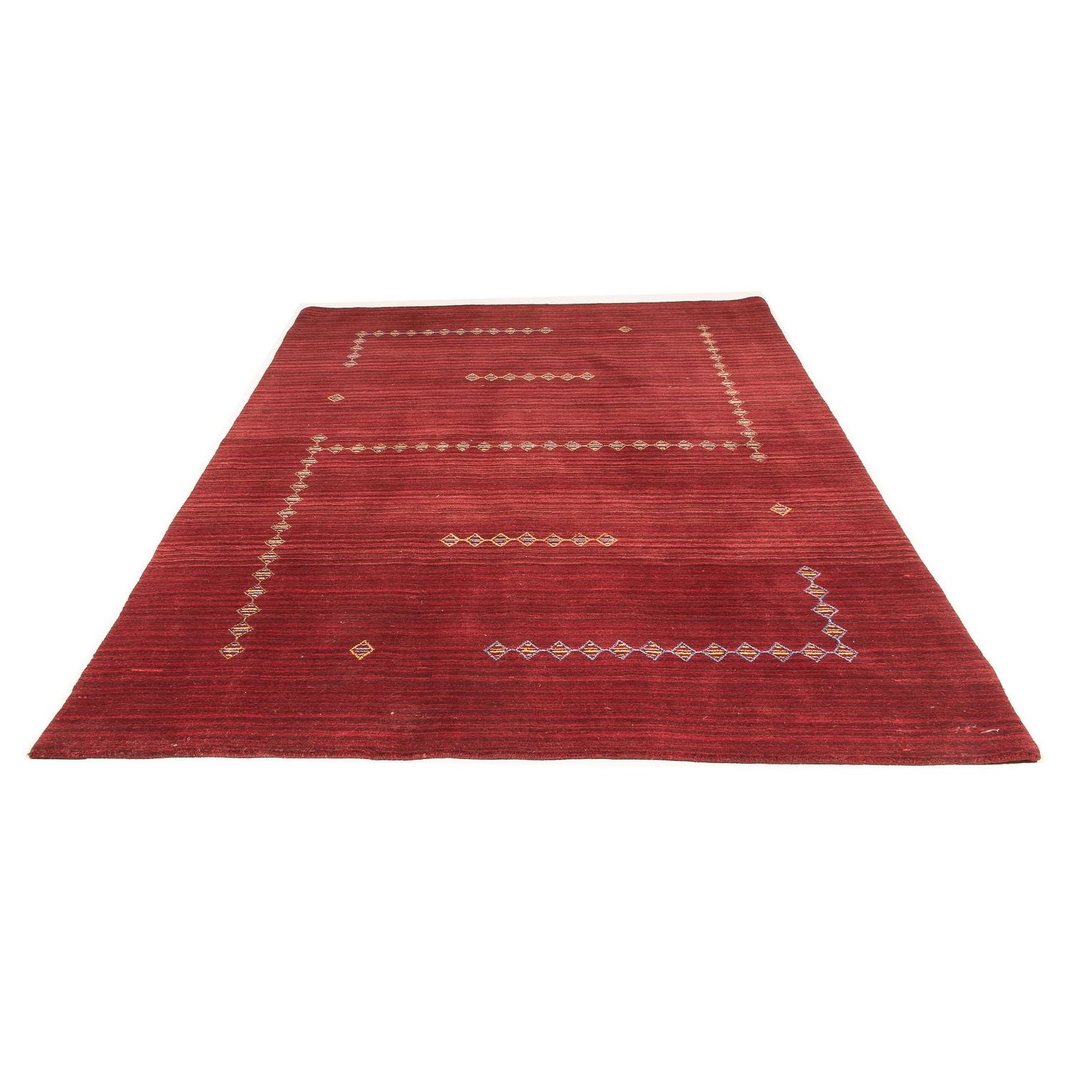 Tappeto Gabbeh - Loribaft Softy - 240 x 170 cm - rosso scuro