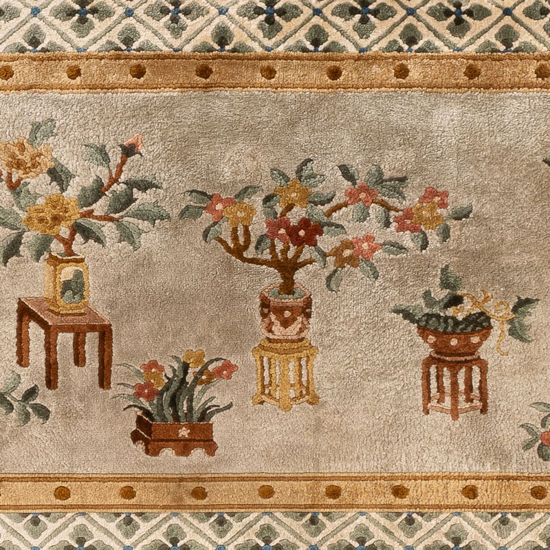 Tappeto di seta - seta cinese - 154 x 93 cm - beige scuro