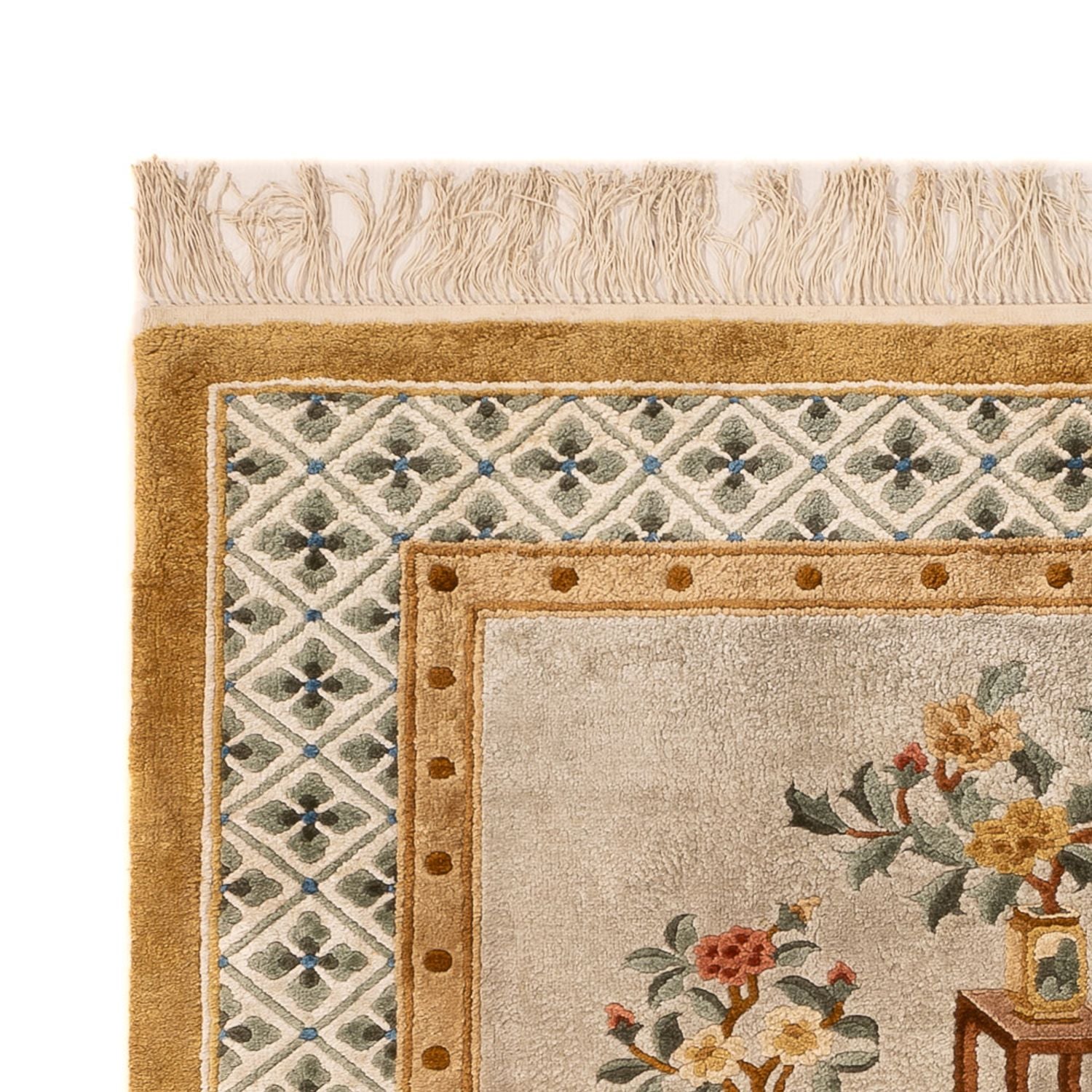 Tappeto di seta - seta cinese - 154 x 93 cm - beige scuro